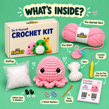 Load image into Gallery viewer, Zuzu the Octopus - DIY Crochet Kit