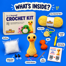Load image into Gallery viewer, Dinku the Duck - DIY Crochet Kit