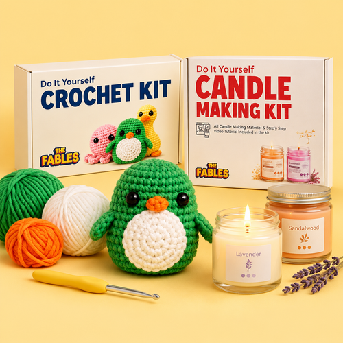 Cosy Evening Kit | Crochet + Candle Making Combo