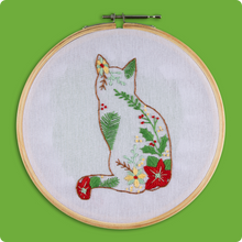 Load image into Gallery viewer, Cat & Blossom (Pack of 2) Combo DIY Learn-to-Embroidery Kit