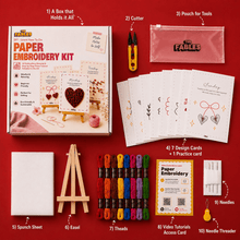 Load image into Gallery viewer, Paper Embroidery + Crochet Kit Combo
