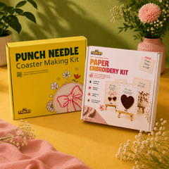 Paper Embrodery + Punch Needle (Bow) Combo
