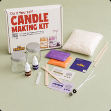 Load image into Gallery viewer, DIY Soy Candle Making Kit — 2 Jars with Complete Supplies &amp; Tutorials
