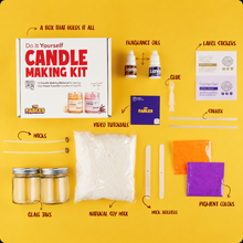 Load image into Gallery viewer, DIY Soy Candle Making Kit — 2 Jars with Complete Supplies &amp; Tutorials
