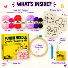 Load image into Gallery viewer, Punch Needle (Bow + Flower + Octopus)
