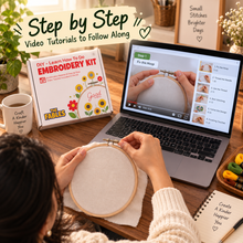 Load image into Gallery viewer, Sun Flower DIY Learn-to-Embroidery Kit
