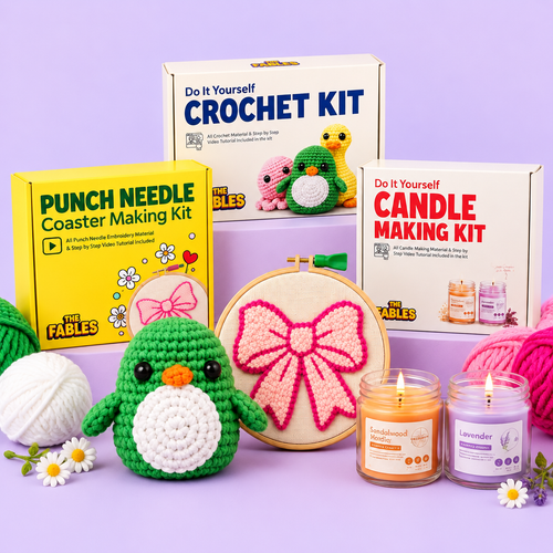 Find Your Hobby Box | Crochet + Punch Needle + Candle Making Combo
